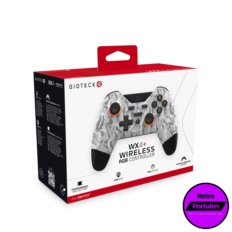 GIOTECK NSW WX4+ WIRELESS PREMIUM RGB CONTROLLER - LIGHT CAMO (NY) (SWITCH) (0812313010986)