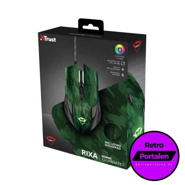 TRUST GXT781 RIXA CAMO MOUSE &amp; PAD (NY) (8713439236118)