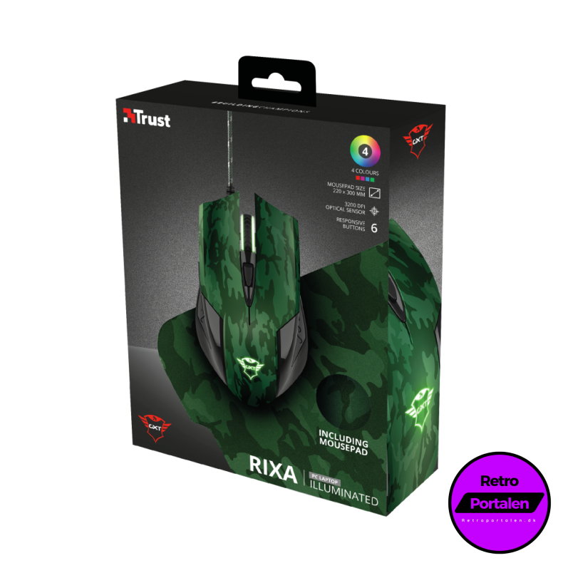 TRUST GXT781 RIXA CAMO MOUSE &amp; PAD (NY) (8713439236118)