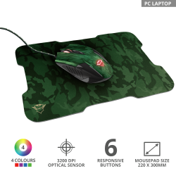 TRUST GXT781 RIXA CAMO MOUSE &amp; PAD (NY) (8713439236118)