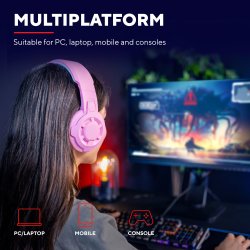 TRUST GXT411P RADIUS HEADSET PINK (NY) (8713439243628)