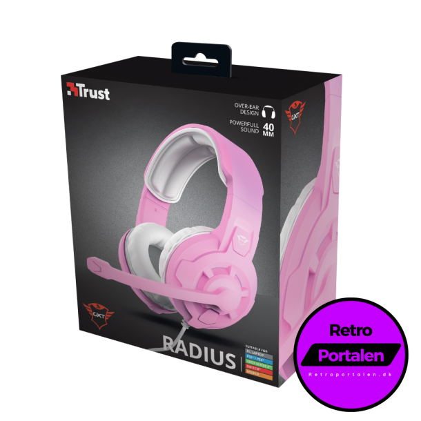 TRUST GXT411P RADIUS HEADSET PINK (NY) (8713439243628)