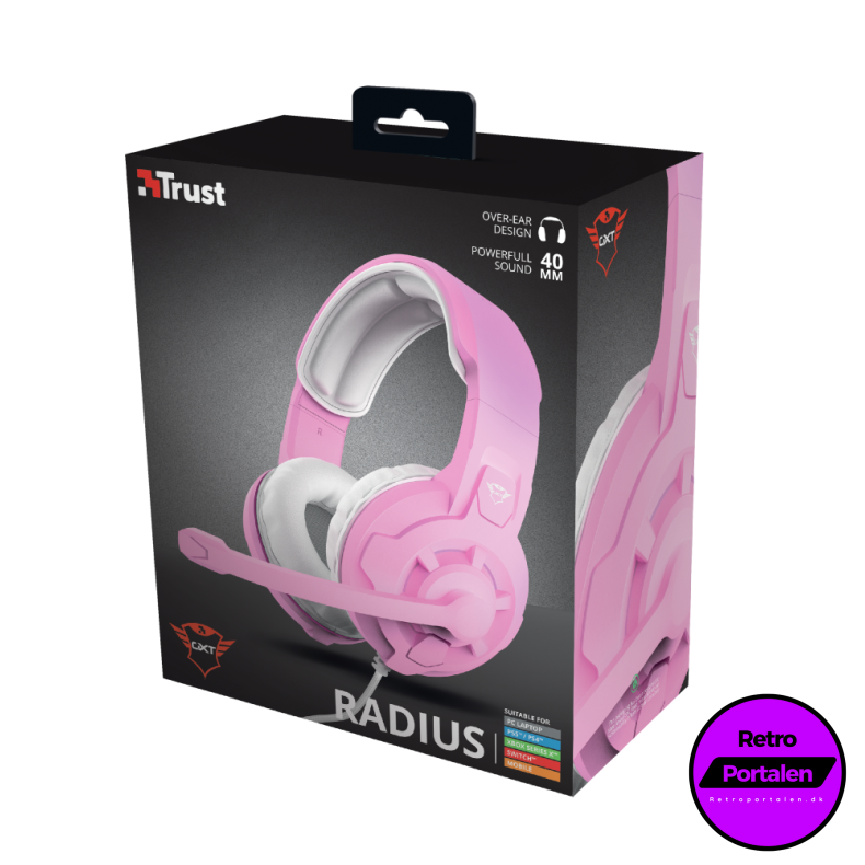 TRUST GXT411P RADIUS HEADSET PINK (NY) (8713439243628)
