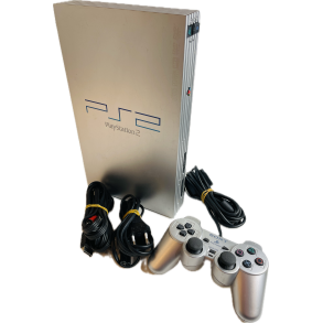 Playstation 2 Konsol Model: SCPH-50004 (Slv) Med (1 stk. PS2 Controller) (Ndvendige Kabler) (PS2)