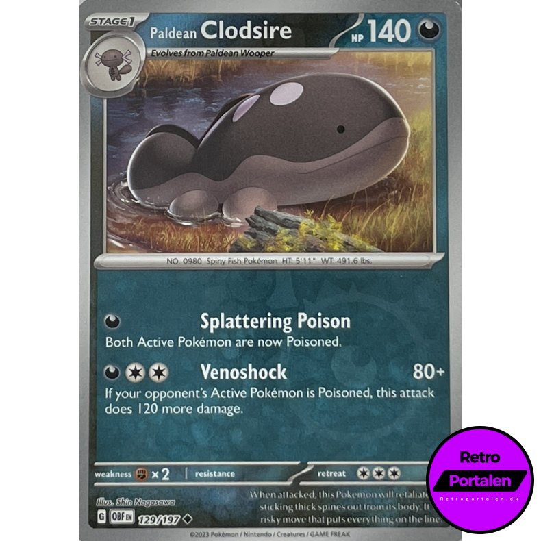Paldean Clodsire 129/197 Reverse Holo