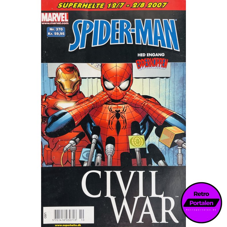 Spider-Man / Edderkoppen 2007 Nr. 370 (Civil War) (Dansk) (Marvel)