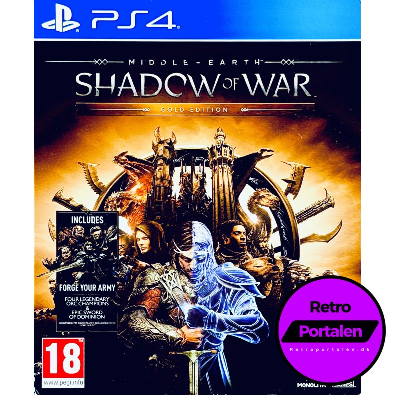 Middle Earth Shadow Of War (Gold Edition Steelbook - PS4)