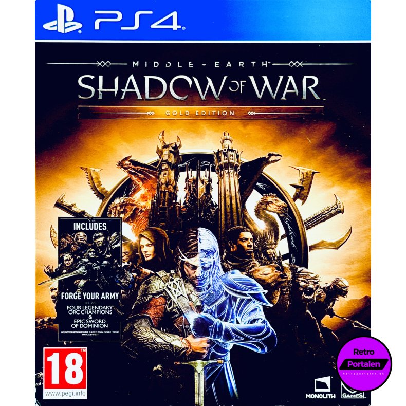 Middle Earth Shadow Of War (Gold Edition Steelbook - PS4)