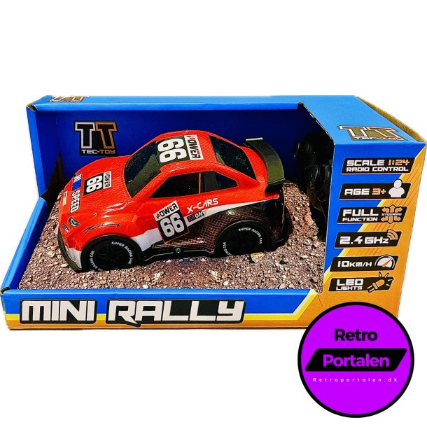 TEC-TOY - Mini Rally R/C 1:24 2,4GHz w/light, red (5700134712750) (NY)