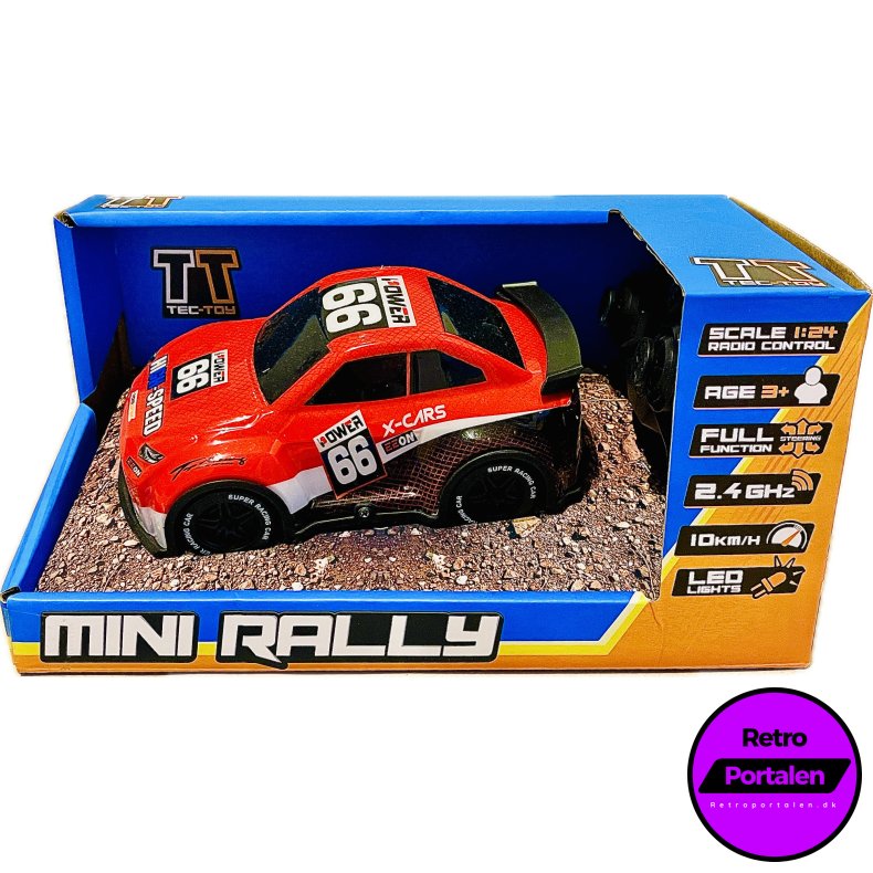 TEC-TOY - Mini Rally R/C 1:24 2,4GHz w/light, red (5700134712750) (NY)