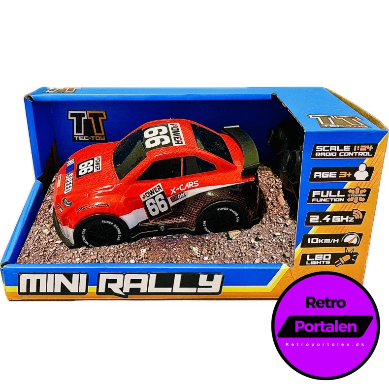 TEC-TOY - Mini Rally R/C 1:24 2,4GHz w/light, red (5700134712750) (NY)