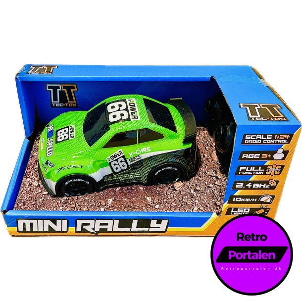 TEC-TOY - Mini Rally R/C 1:24 2,4GHz w/light, green (5700134712743) (NY)