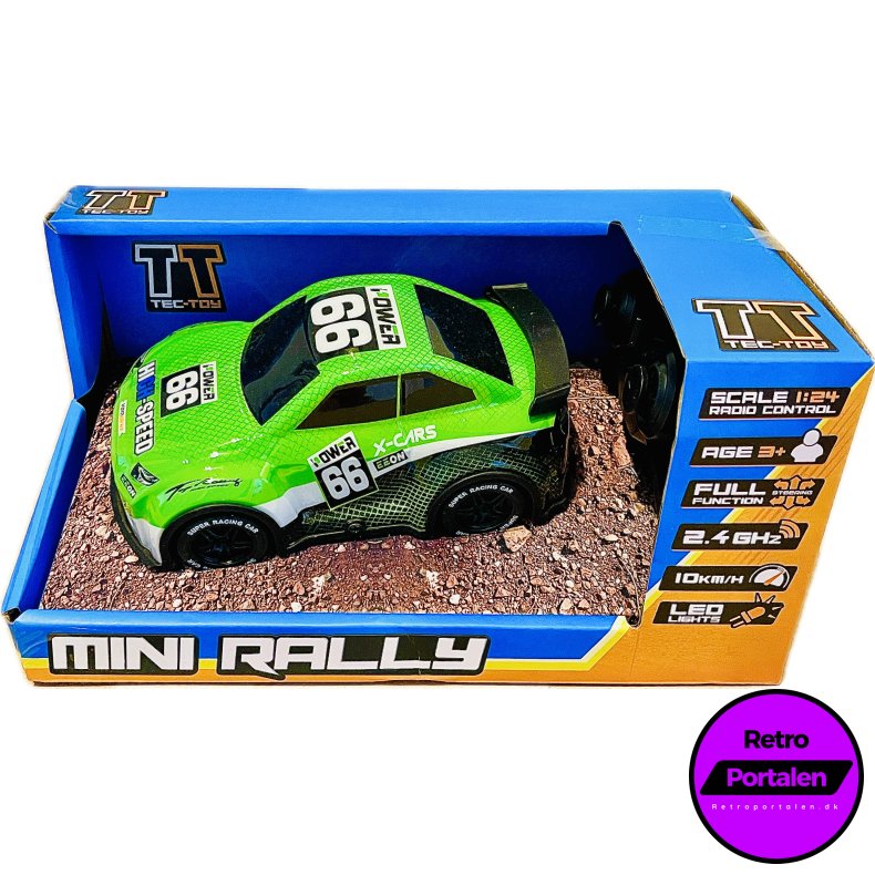 TEC-TOY - Mini Rally R/C 1:24 2,4GHz w/light, green (5700134712743) (NY)