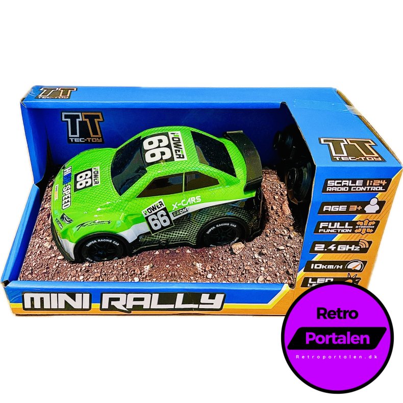 TEC-TOY - Mini Rally R/C 1:24 2,4GHz w/light, green (5700134712743) (NY)