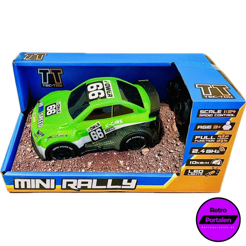 TEC-TOY - Mini Rally R/C 1:24 2,4GHz w/light, green (5700134712743) (NY)