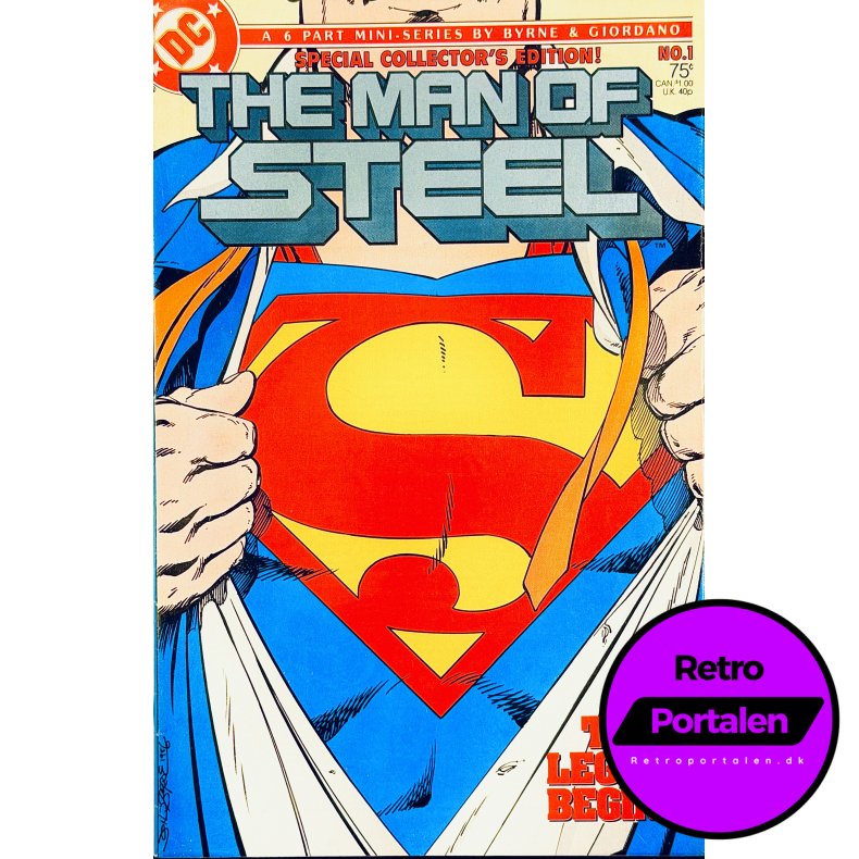 Superman: The Man Of Steel No. 1 Special Collector�s Edition! 1986 (Engelsk - DC Comics Tegneserie)