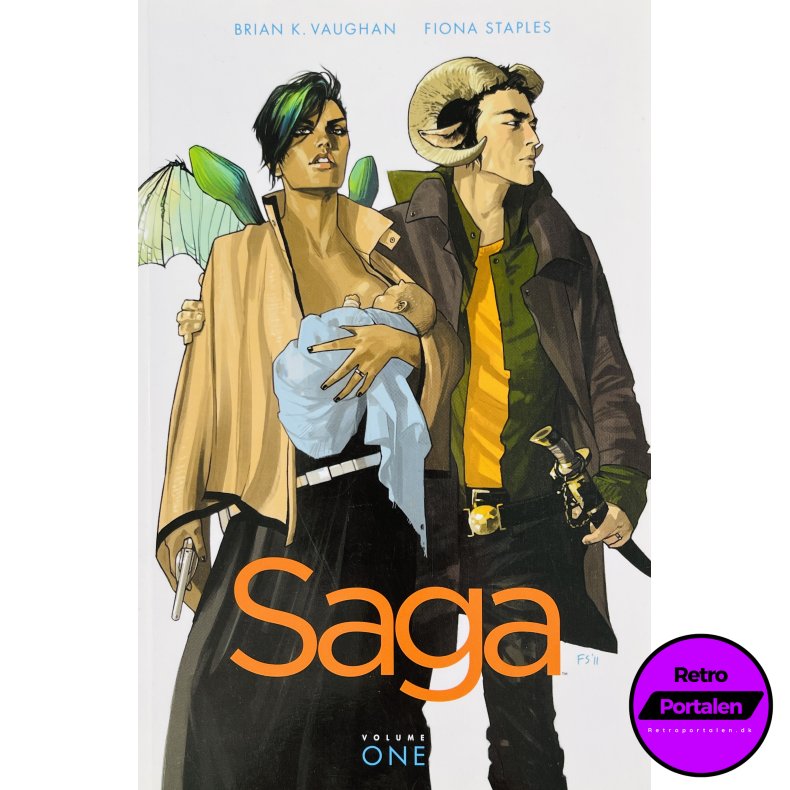 Saga Vol. 1 (Brian K. Vaughan / Fiona Staples) (Engelsk) (Image Comics) (Tegneserie)