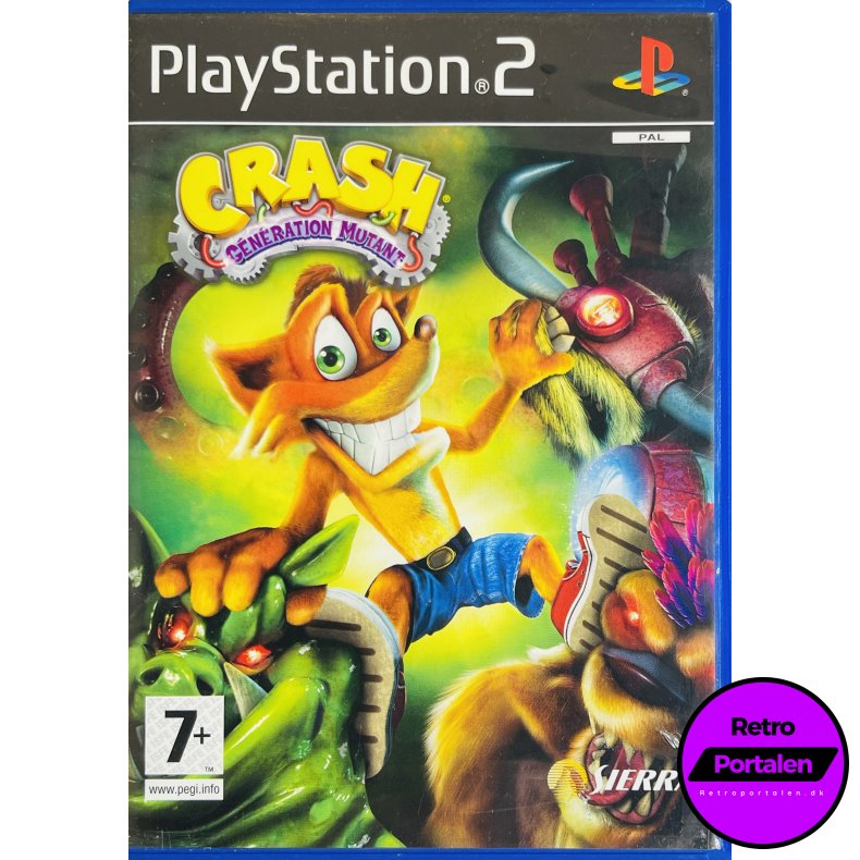Crash Mind Over Mutant (fransk cover/manual) (Engelsk spil) (PS2)