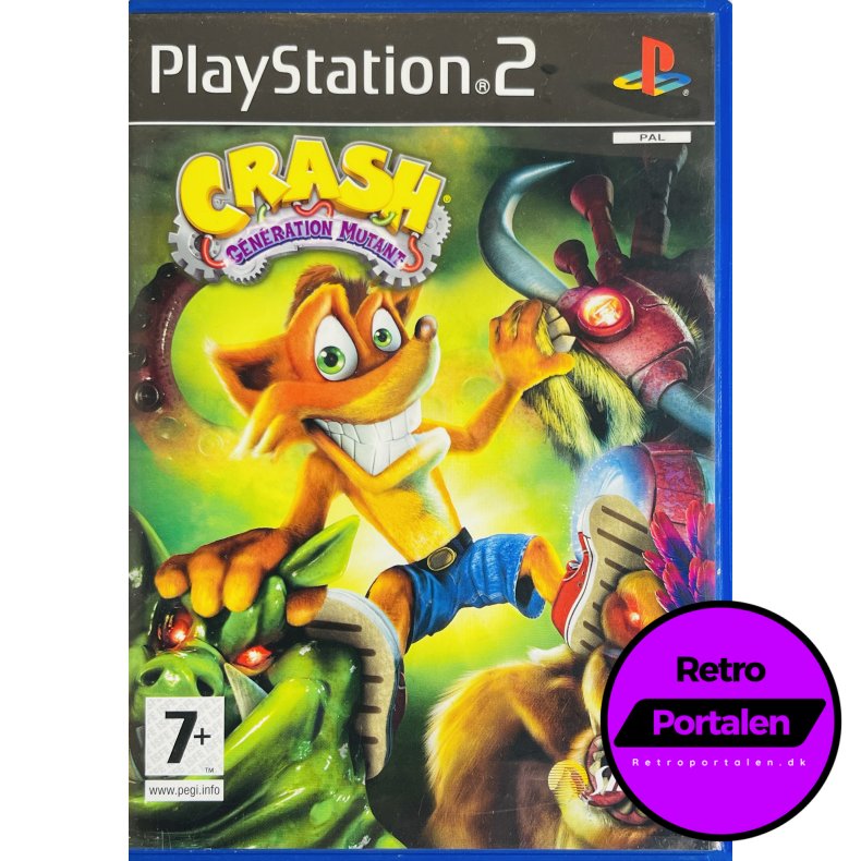 Crash Mind Over Mutant (fransk cover/manual) (Engelsk spil) (PS2)