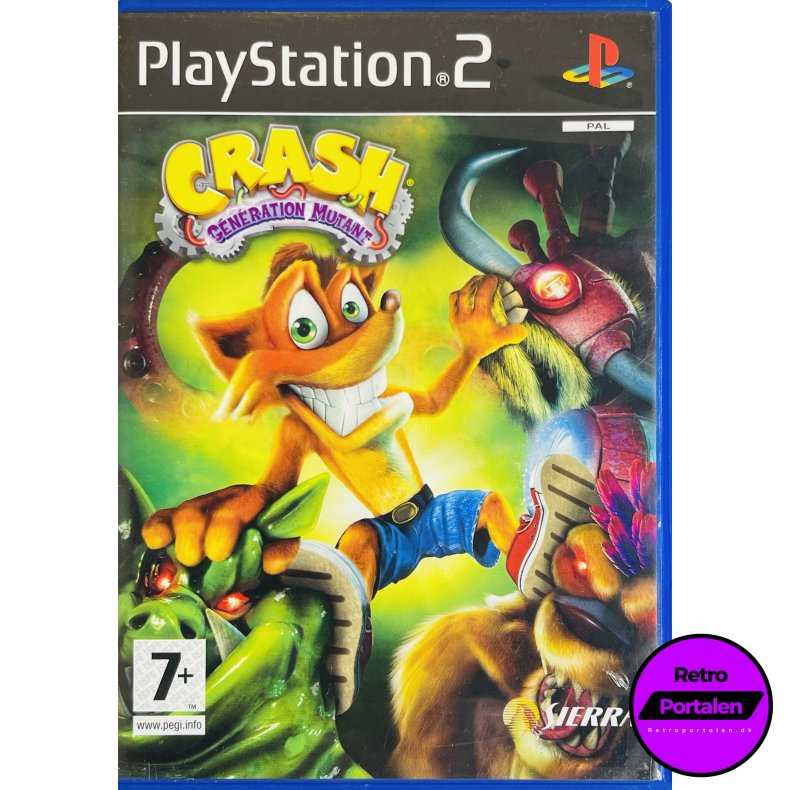 Crash Mind Over Mutant (fransk cover/manual) (Engelsk spil) (PS2)