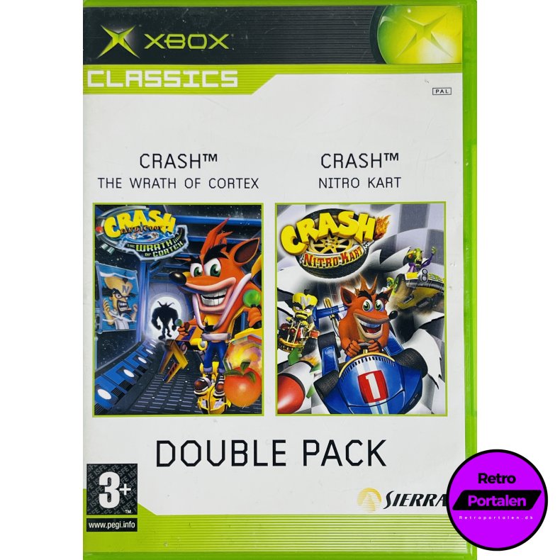 Crash The Wrath Of Cortex + Crash Nitro Kart (2 Disc) (Double Pack) (Classics) (Xbox)