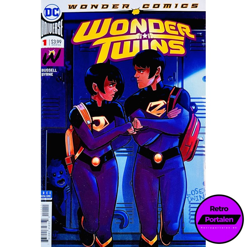 Wonder Twins Nr. 1 (Wonder Comics) (Russell / Byrne) (Engelsk) (DC Comics) (Tegneserie)