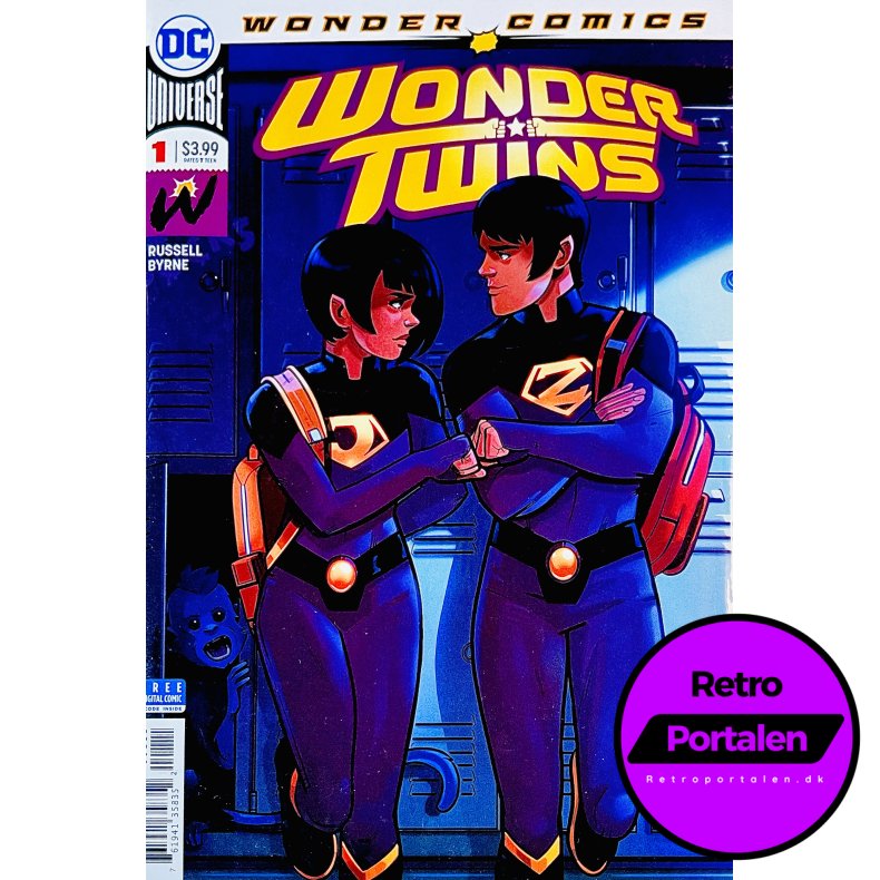 Wonder Twins Nr. 1 (Wonder Comics) (Russell / Byrne) (Engelsk) (DC Comics) (Tegneserie)