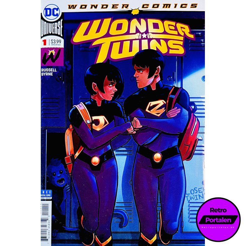 Wonder Twins Nr. 1 (Wonder Comics) (Russell / Byrne) (Engelsk) (DC Comics) (Tegneserie)