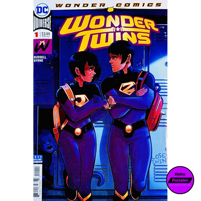 Wonder Twins Nr. 1 (Wonder Comics) (Russell / Byrne) (Engelsk) (DC Comics) (Tegneserie)