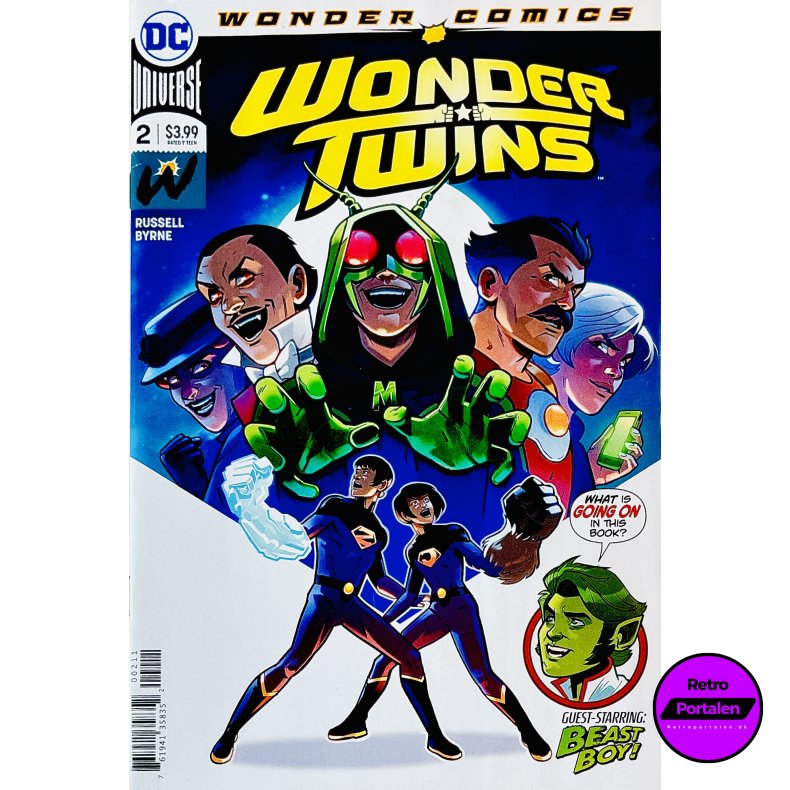 Wonder Twins Nr. 2 (Wonder Comics) (Russell / Byrne) (Engelsk) (DC Comics) (Tegneserie)