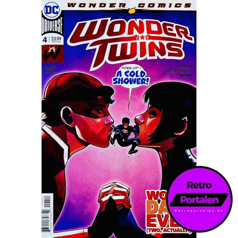 Wonder Twins Nr. 4 (Wonder Comics) (Russell / Byrne) (Engelsk) (DC Comics) (Tegneserie)