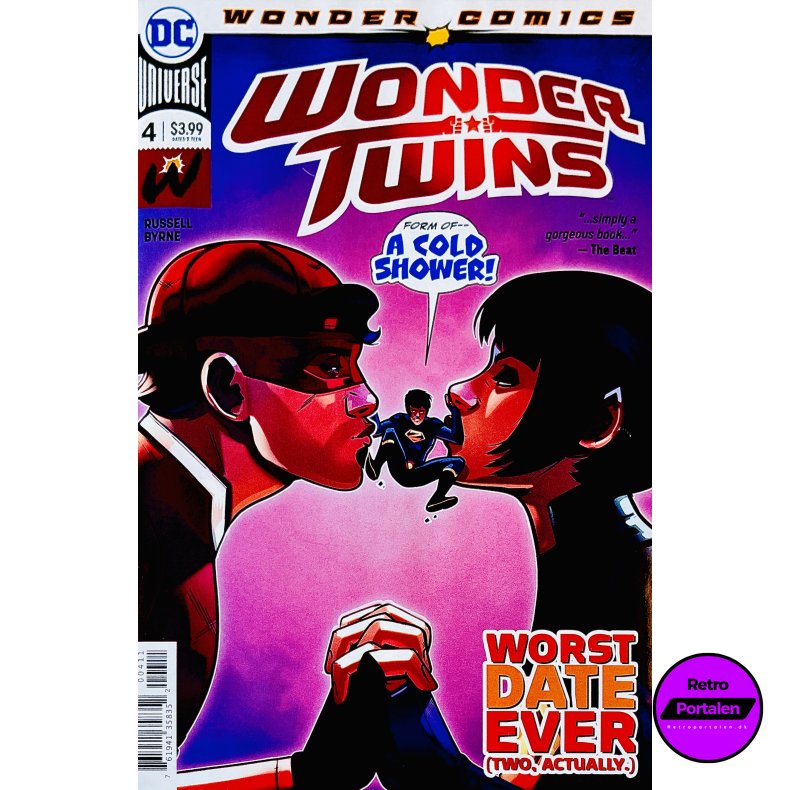 Wonder Twins Nr. 4 (Wonder Comics) (Russell / Byrne) (Engelsk) (DC Comics) (Tegneserie)
