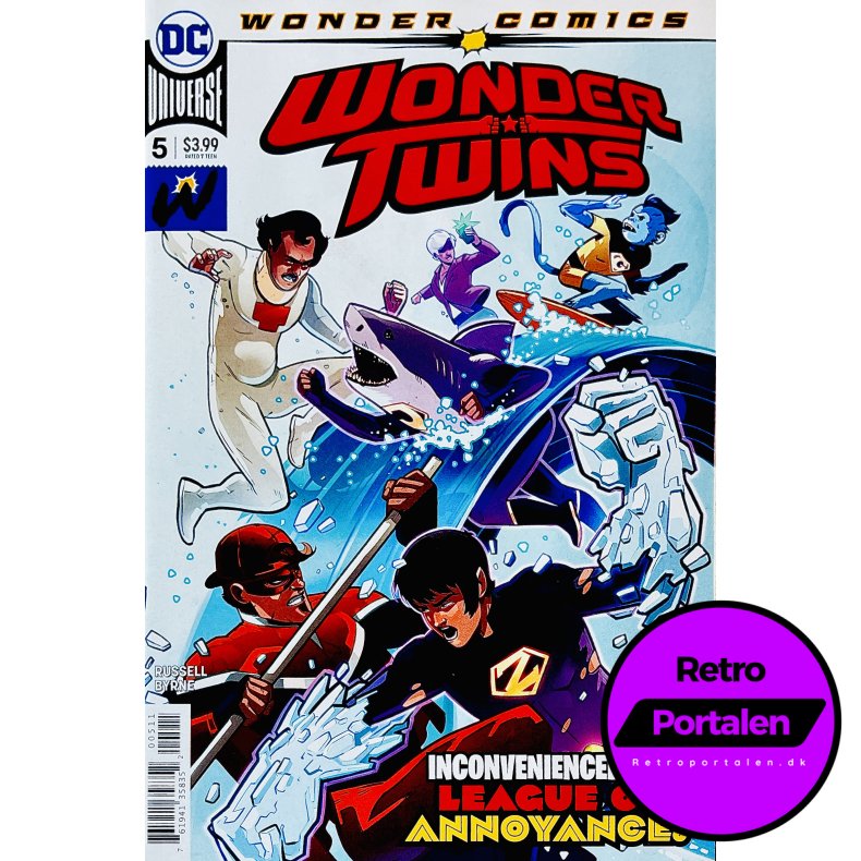 Wonder Twins Nr. 5 (Wonder Comics) (Russell / Byrne) (Engelsk) (DC Comics) (Tegneserie)
