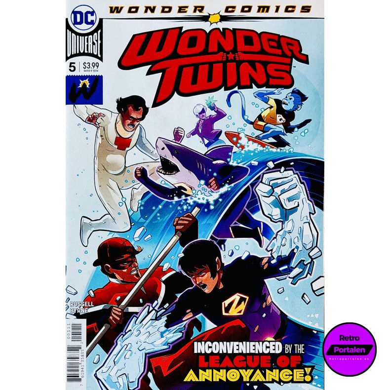Wonder Twins Nr. 5 (Wonder Comics) (Russell / Byrne) (Engelsk) (DC Comics) (Tegneserie)