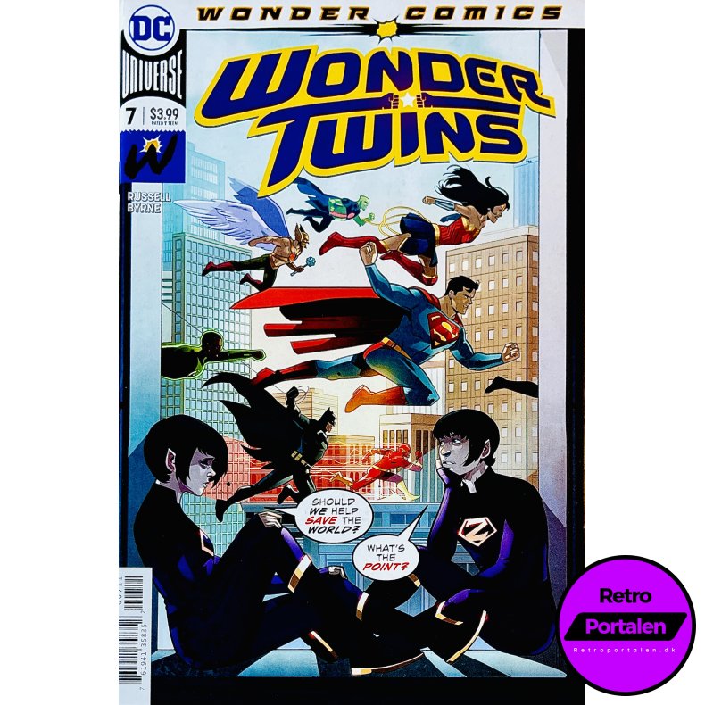 Wonder Twins Nr. 7 (Wonder Comics) (Russell / Byrne) (Engelsk) (DC Comics) (Tegneserie)