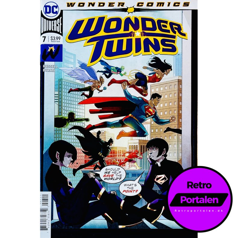 Wonder Twins Nr. 7 (Wonder Comics) (Russell / Byrne) (Engelsk) (DC Comics) (Tegneserie)