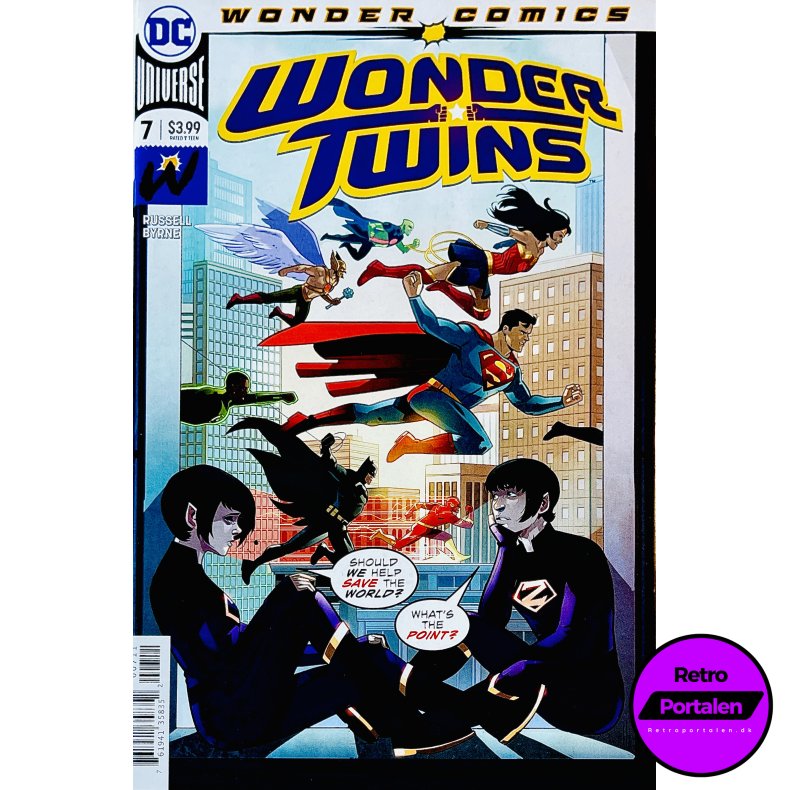 Wonder Twins Nr. 7 (Wonder Comics) (Russell / Byrne) (Engelsk) (DC Comics) (Tegneserie)