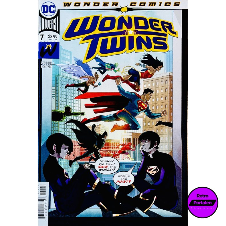 Wonder Twins Nr. 7 (Wonder Comics) (Russell / Byrne) (Engelsk) (DC Comics) (Tegneserie)