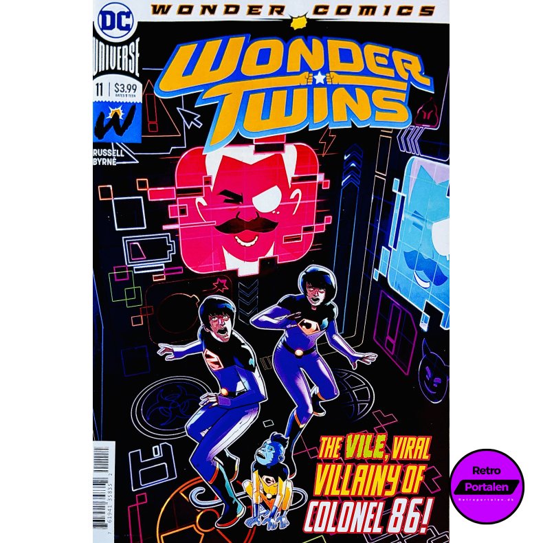 Wonder Twins Nr. 11 (Wonder Comics) (Russell / Byrne) (Engelsk) (DC Comics) (Tegneserie)