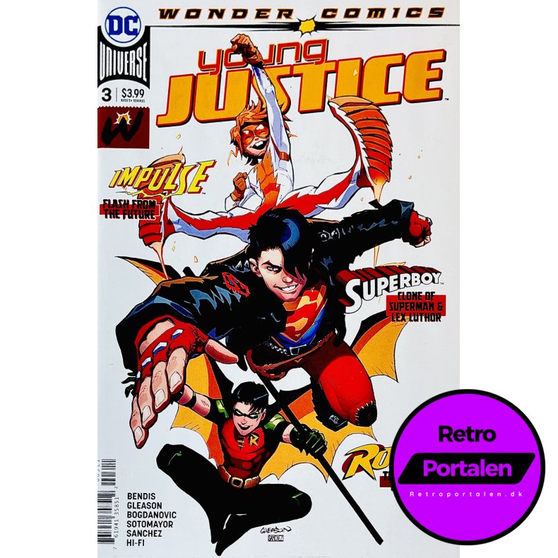 Young Justice Nr. 3 (Wonder Comics) (Bendis / Gleason) (Engelsk) (DC Comics) (Tegneserie)