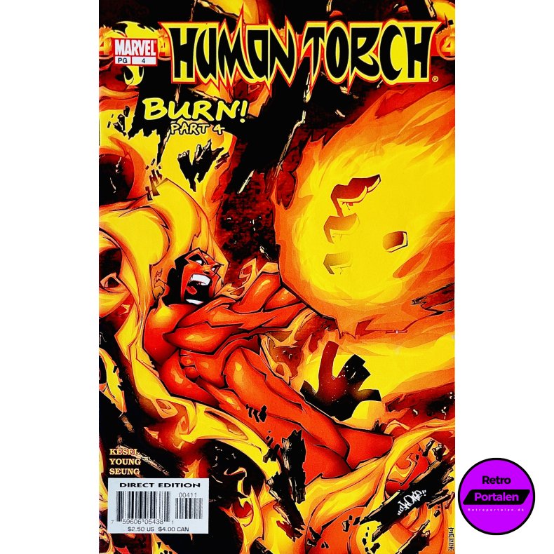 Human Torch Nr. 4 (Burn! Part 4) (Kesel) (Engelsk) (Marvel) (Tegneserie)