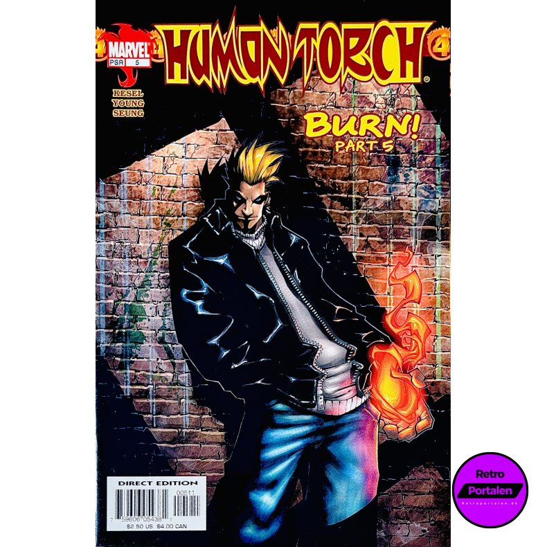 Human Torch Nr. 5 (Burn! Part 5) (Kesel) (Engelsk) (Marvel) (Tegneserie)