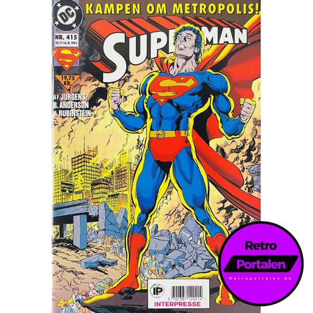 Superman 1995 Nr. 415: Kampen Om Metropolis! (Dansk) (DC) (Tegneserie)