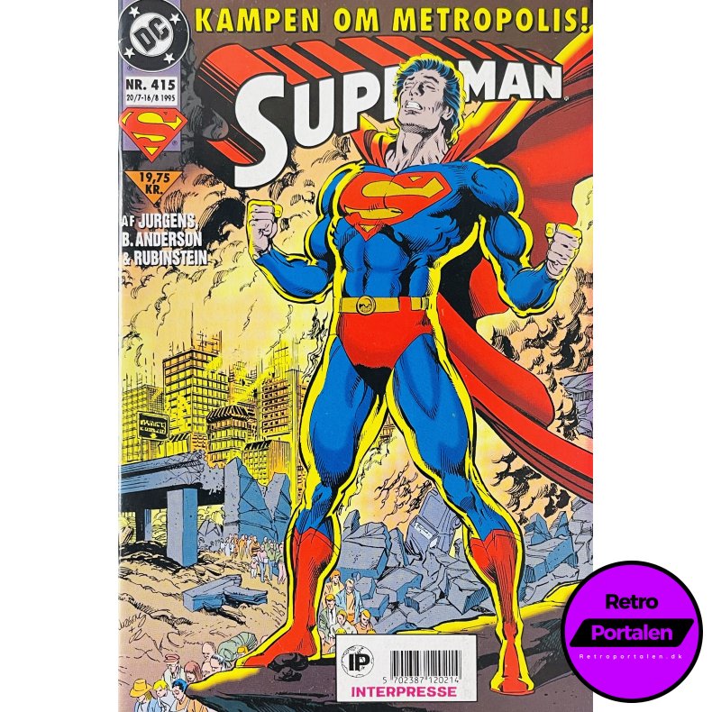 Superman 1995 Nr. 415: Kampen Om Metropolis! (Dansk) (DC) (Tegneserie)