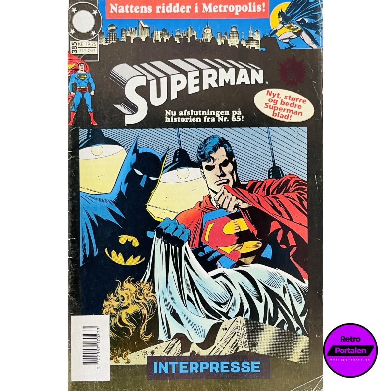 Superman 1992 Nr. 385 (Dansk) (DC) (Tegneserie)