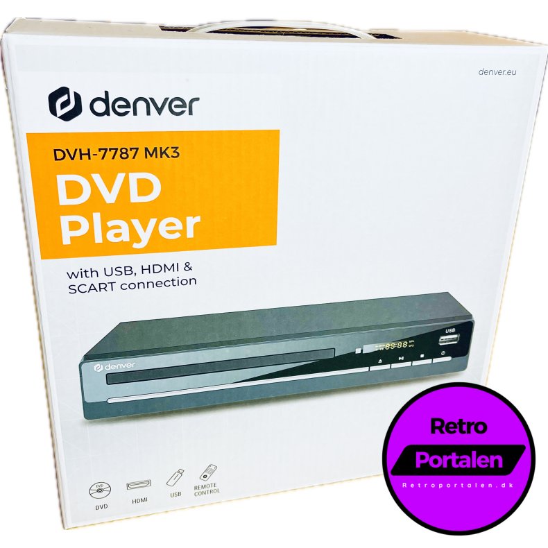 Denver DVH-7787 MK3 (DVD Afspiller Med HDMI) (Kan afspille PAL 2) (5706751041341) (NY)