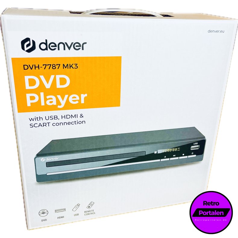 Denver DVH-7787 MK3 (DVD Afspiller Med HDMI) (Kan afspille b�de PAL / NTSC) (NY) (5706751041341)