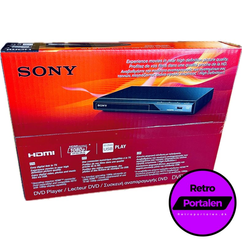 Sony DVP-SR760H DVD-Afspiller (Tilsluttes Med HDMI) (Afspiller PAL 2) (4905524842074) (NY)