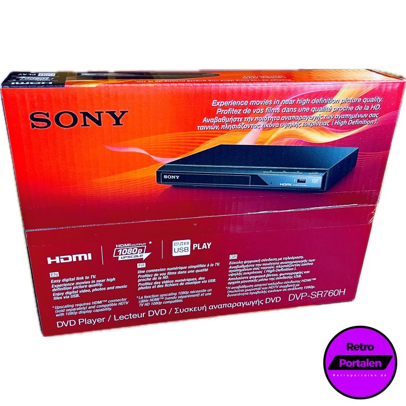 Sony DVP-SR760H DVD-Afspiller (Tilsluttes Med HDMI) (Afspiller b�de PAL / NTSC) (NY) (4905524842074)