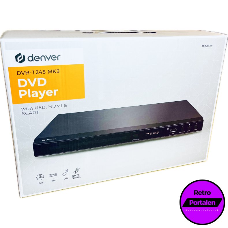Denver DVH-1245 MK3 (DVD Afspiller Med HDMI) (Afspiller PAL 2) (5706751041716) (NY)